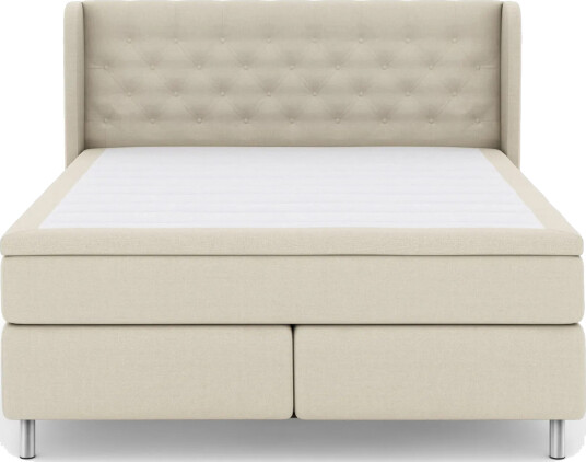 Select No 6 Komplett Sengepakke 210x210 Fast Memory/Pocket Beige/Metallben