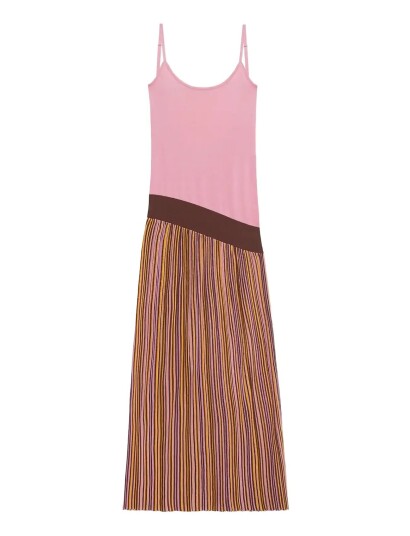 Laagam Jara Pink Asymmetric Long Dress - Pink - M/38