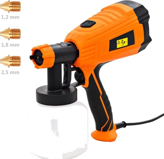 Elektrisk malingssprayer med 3 dysestørrelser 500 W 800 ml Elektrisk malingssprayer med 3 dysestørrelser 500 W 800 ml