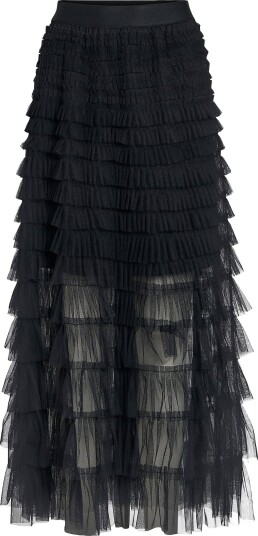 Vila - Midiskjørt Vicatya Ankel Skirt/Dc - Svart