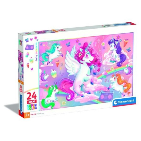 Clementoni Maxi Puslespill 24 Brikker Jolly Unicorns