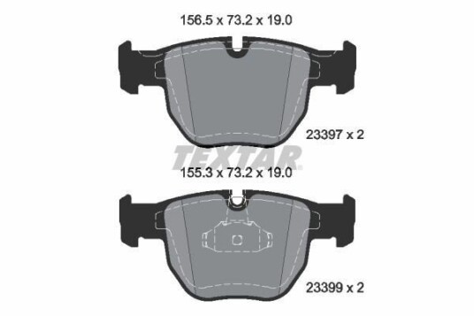 Bremseklosser TEXTAR 2339703 Bremseklosser TEXTAR 2339703