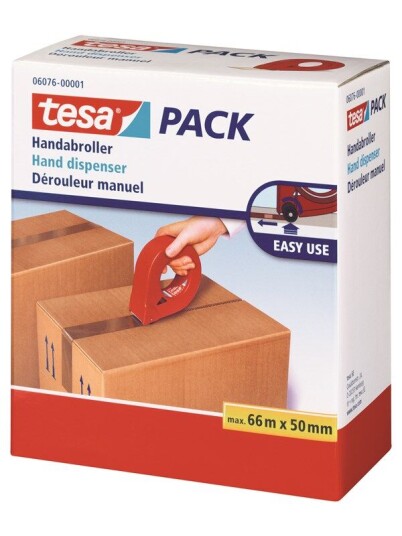 tesa Hand dispenser for packaging tape 50mm Rød