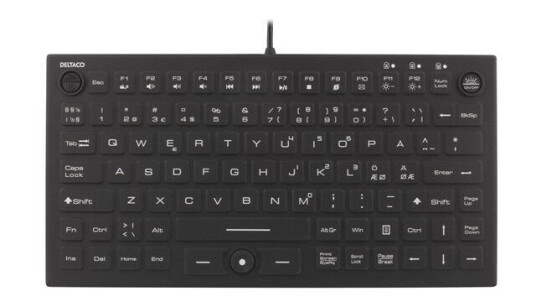Deltaco Mini Silikon Nordisk Tastatur med USB og IP68 Beskyttelse Svart Deltaco Mini Silikon Nordisk Tastatur med USB og IP68 Beskyttelse Svart