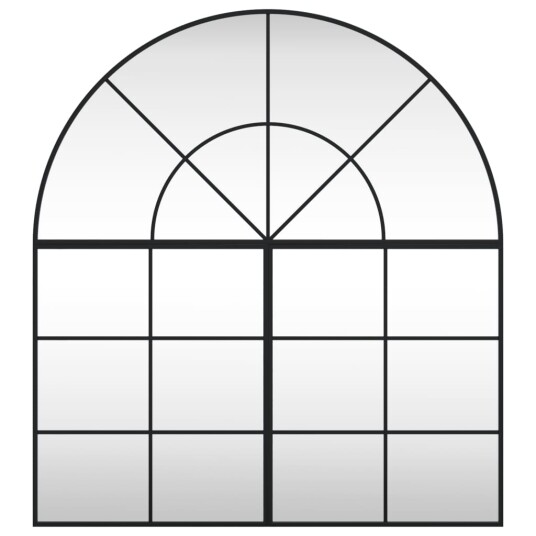 Veggspeil svart 100x110 cm buet jern Veggspeil svart 100x110 cm buet jern