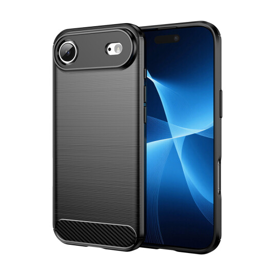 Hurtel Karbondeksel for iPhone 17 Air Svart Hurtel Karbondeksel for iPhone 17 Air Svart