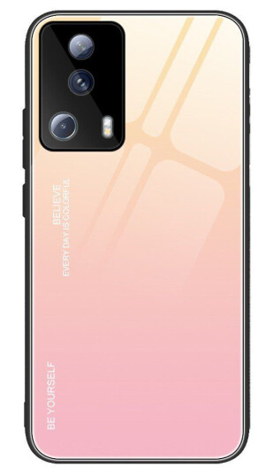 INCOVER Xiaomi 13 Lite Glass Bakdeksel - Hello - Rosa