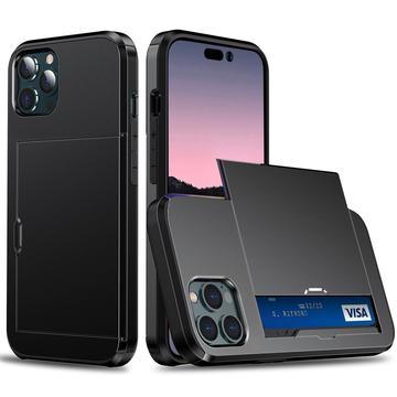 MTP Products iPhone 14 Pro Hybrid deksel med Skyvekortspor Svart