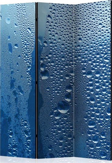 Romdeler - Water drops on blue glass 135x172 - Artgeist sp. z o. o.