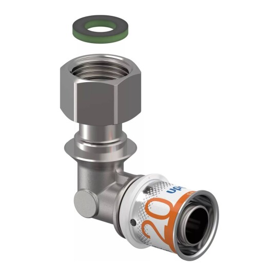 Uponor S-press Plus Albue Med Løpemutter 20mm-1 2 Tommer Uponor S-press Plus Albue Med Løpemutter 20mm-1 2 Tommer