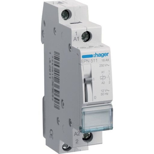 Hager Latching relay 1no 12v (3250612369607)