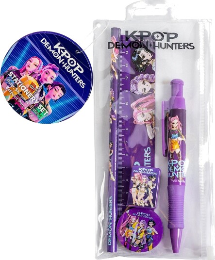 Euromic Kpop Demon Hunters 5 Stk. Skrivesæt Purple ONE SIZE Euromic Kpop Demon Hunters 5 Stk. Skrivesæt Purple ONE SIZE