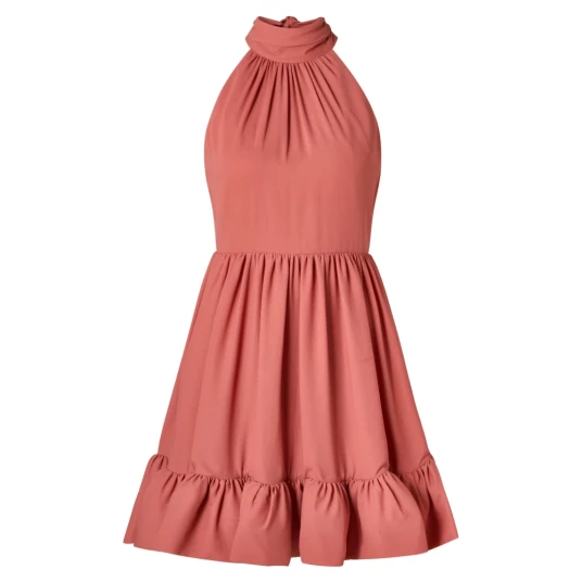 Fern Halterneck Ruffled Mini Dress Fern Halterneck Ruffled Mini Dress