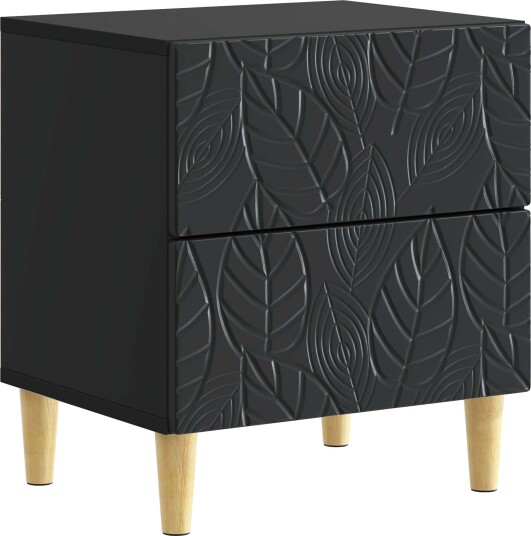  Nattbord Svart 43 x 34,5 x 48 cm Konstruert tre