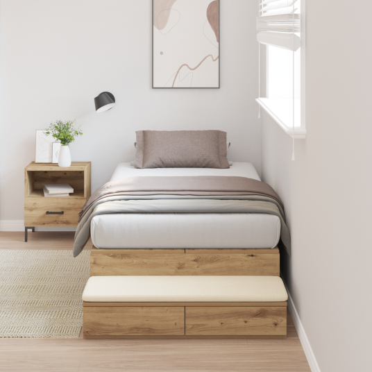 Lagringsseng Ramme Artisan Eik 75x190 cm