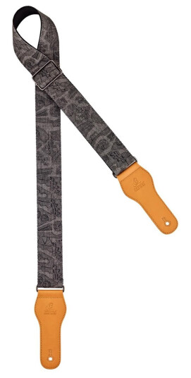 Ortega Guitars Ortega Ocs-300 Guitar Strap Spring Series, Coal Jean