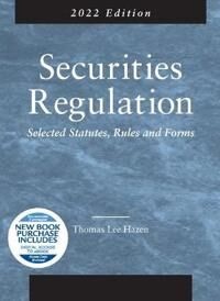 Securities Regulation Av Thomas Lee Hazen