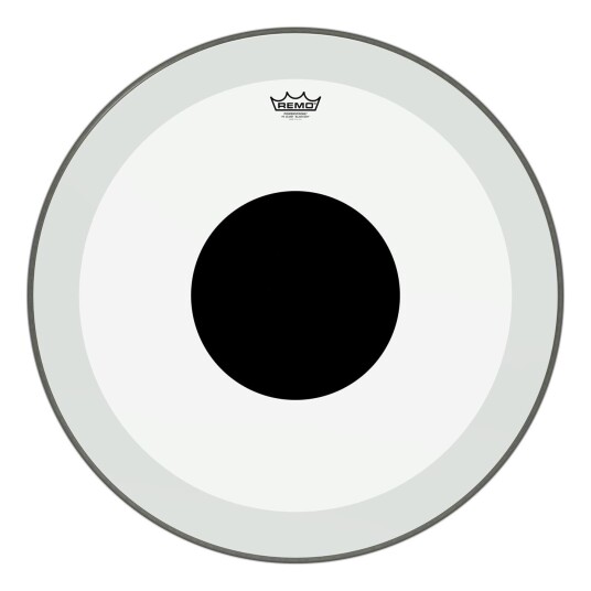 Remo P3-1326-10- Powerstroke P3 Clear Svart Dot Bass Drumhead 26"