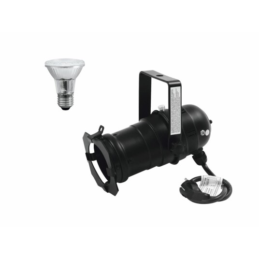 EuroLite Set Par-20 Spot Svart & Par-20 230v Smd 6w E-27 Led 3000k