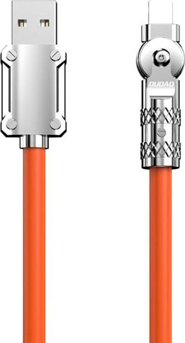 Dudao USB-A til vinklet Lightning-kabel 30W 1m Oransje