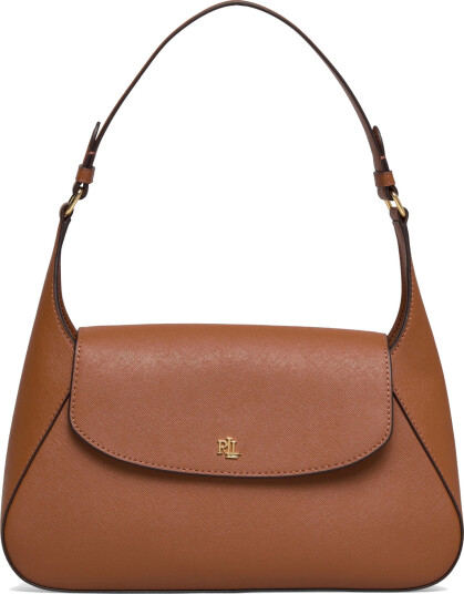 Lauren Ralph Lauren Crosshatch Medium Schylar Shoulder Bag Brown ONE SIZE