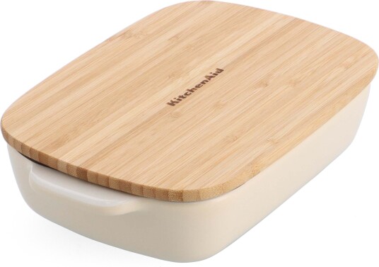 Kitchenaid Ovnsform med lokk 26 x 15,5 x 6,5 cm creme