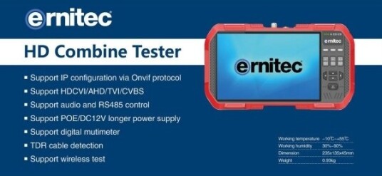 Ernitec 7" Touchskjerm Testmonitor 4K med HDMI Grå/Rød Ernitec 7" Touchskjerm Testmonitor 4K med HDMI Grå/Rød