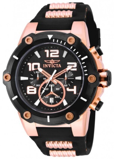Invicta Herreklokke 17201 Speedway Sort/Rose gulltonet stål Ø51.5 mm Invicta Herreklokke 17201 Speedway Sort/Rose gulltonet stål Ø51.5 mm