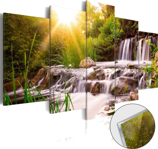 Bilde På Akryl Forest Waterfall 100x50 Artgeist sp. z o. o.