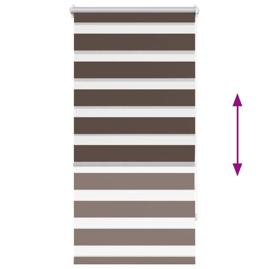 vidaXL Zebra Rullegardin 60 x 120 cm Kaffe Farge