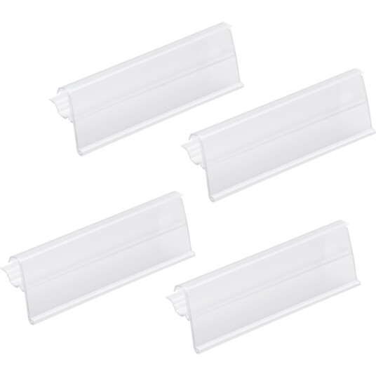ELFA ETIKETTHOLDER HYLLEKNEKT/TRÅDHYLLE TRANSPARENT 4-PK ELFA ETIKETTHOLDER HYLLEKNEKT/TRÅDHYLLE TRANSPARENT 4-PK