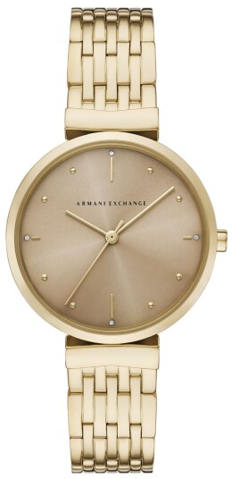 Armani Exchange Dameklokke AX5916 Zoe Gullfarget/Gulltonet stål Ø36