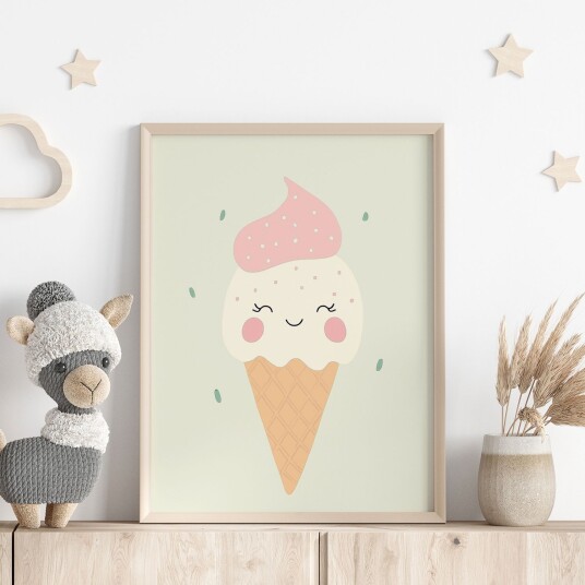 Poster Smilende Iskrem