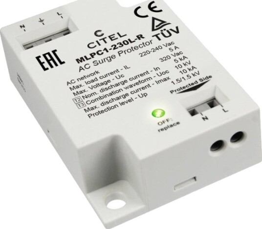Citel Overspenningsvern For Innbygging For Grenbokser 10kA 831211 Citel Overspenningsvern For Innbygging For Grenbokser 10kA 831211