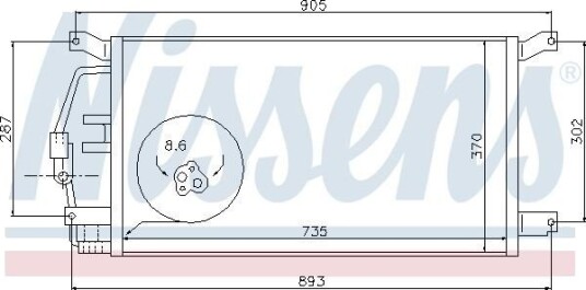 NISSENS 94797 Kondensator, klimaanlegg