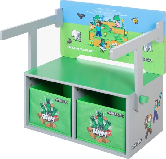 Minecraft Sammenleggbar Oppbevaringsbenk Med Bord Multi