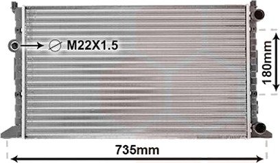 VAN WEZEL 58002160 Radiator motorkjøling VAN WEZEL 58002160 Radiator motorkjøling