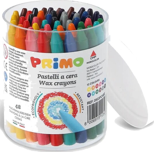 Primo Crayons 48 Pcs Bucket With 12 Colours Multi/patterned ONE SIZE Primo Crayons 48 Pcs Bucket With 12 Colours Multi/patterned ONE SIZE