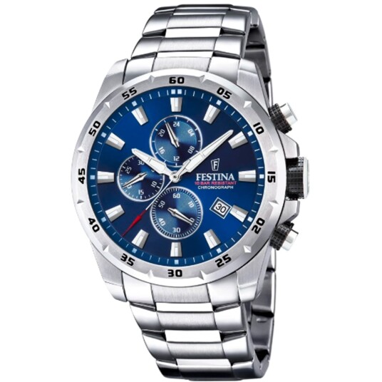 Festina Chronograph F20463/2 - Herre - 45 mm - Analog - Kvarts urverk - Mineralglas