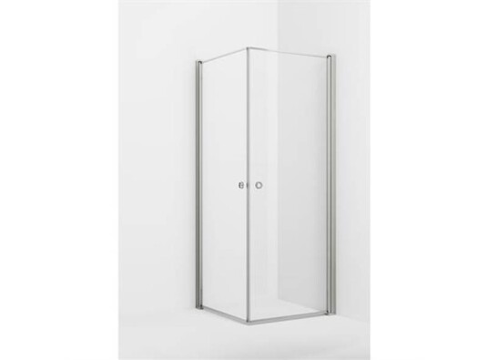 VikingBad dusjhjørne rett LIAM 100x100cm SGl, Sølv/Klart
