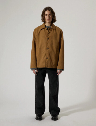Brixtol Textiles Alfred Faux Suede - Brown - XL