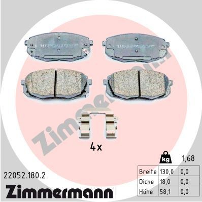 Bremseklosser ZIMMERMANN 22052.180.2 Bremseklosser ZIMMERMANN 22052.180.2
