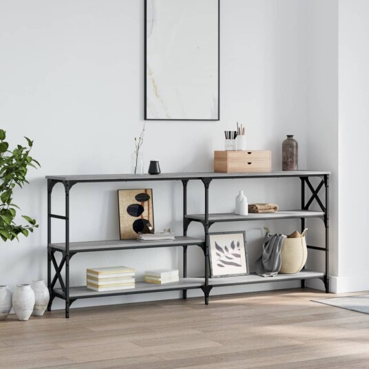 Konsollbord grå sonoma 180x29x76,5 cm konstruert tre 8721012126381