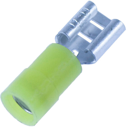 Nemiq Isolert Flatstifthylse Gul 4,0-6,0mm² 10pk