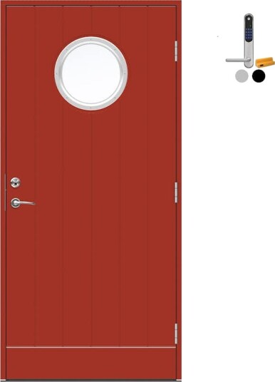 Ytterdør Swedoor Advance-Line Nordic Mora med Yale Doorman Classic Home