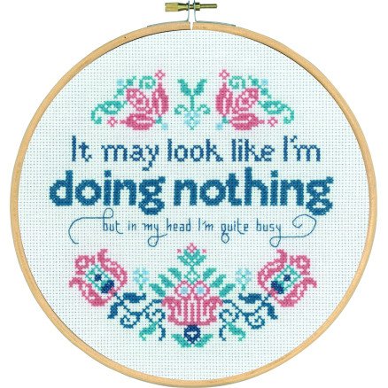 Permin Broderisett Doing Nothing Ø20cm