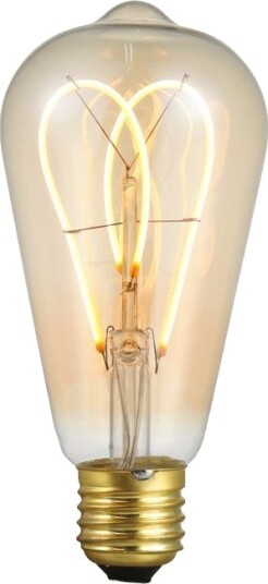 Spl E27 5W dimbar LED pære ST64 Rustika Flex Double Loop 2000K gullfarget glass Dimbar : Dimbar Kulør : Ekstra varm Spl E27 5W dimbar LED pære ST64 Rustika Flex Double Loop 2000K gullfarget glass Dimbar : Dimbar Kulør : Ekstra varm