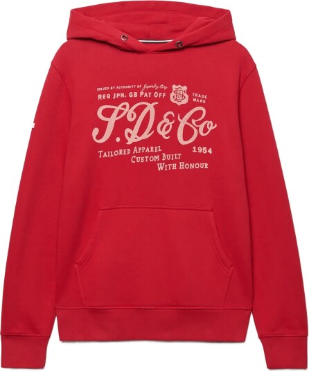 Superdry Vintage Script Hood   Red   L