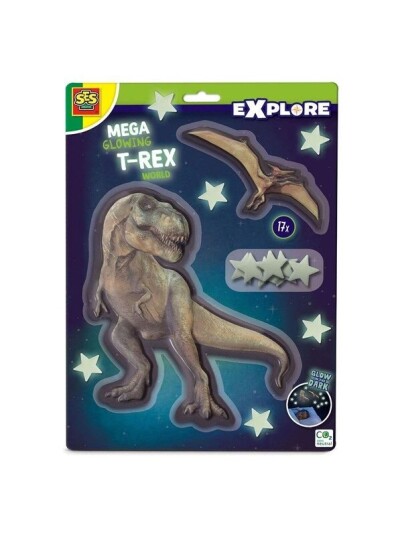 SES Mega Glowing T-Rex World Wall Stickers