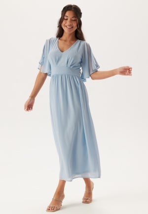 Bubbleroom Occasion Butterfly Sleeve Midi Dress Light blue 50 Bubbleroom Occasion Butterfly Sleeve Midi Dress Light blue 50